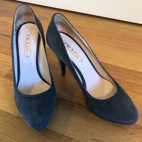 Prada grey suede platforms - Picture 3 of 6